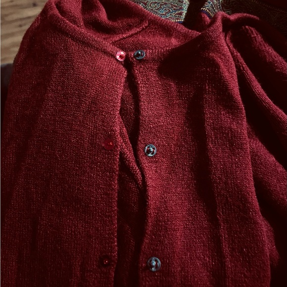 Xhilaration Women's Acrylic Button Up Cardigan With Jacquard Ribbon Trim Small - Picture 14 of 16